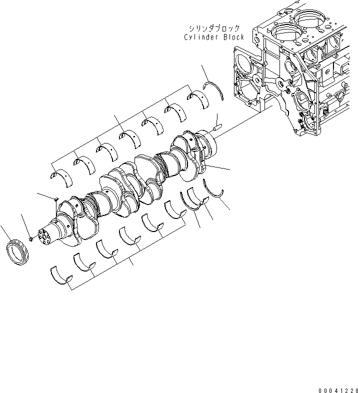 240. CRANKSHAFT [A2310-A4B4] - Komatsu part D155A-6 S/N 85001-85076 [d155a-6c]