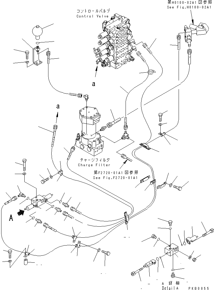 220. E.P.C. VALVE AND ACCUMULATOR LINE [H2270-03A1] - Komatsu part D155AX-3 S/N 60001-UP [d155ax0c]