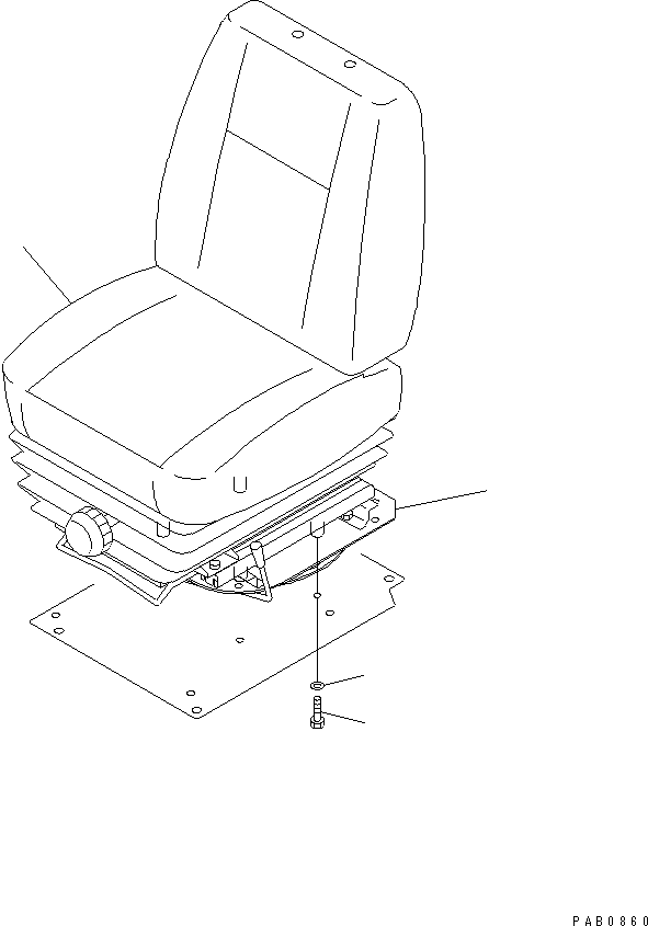 10. OPERATOR'S SEAT (TURN AND RECLINING TYPE) (FABRIC SEAT)(#60001-60203) [K0110-01A0] - Komatsu part D155AX-3 S/N 60001-UP [d155ax0c]