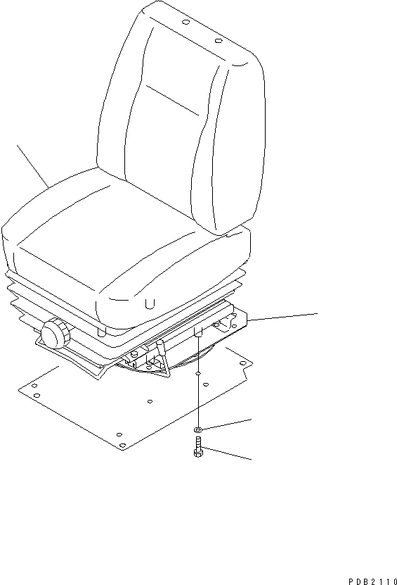 D155AX0C @@B2110@ PERATOR'S SEAT (TURN AND RECLINING TYPE) (LEATHER SEAT)(#60001-60203)
