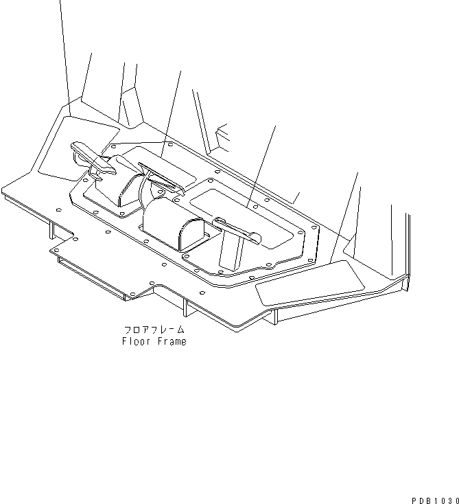 290. FLOOR SEAT (WITHOUT CAB) [K0310-01A1] - Komatsu part D155AX-3 S/N 60001-UP [d155ax0c]
