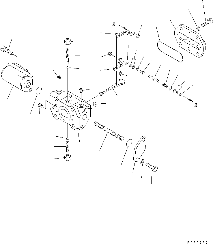 310. H.M.T. MOTOR (4/6) [Y1642-14A1] - Komatsu part D155AX-3 S/N 60001-UP [d155ax0c]