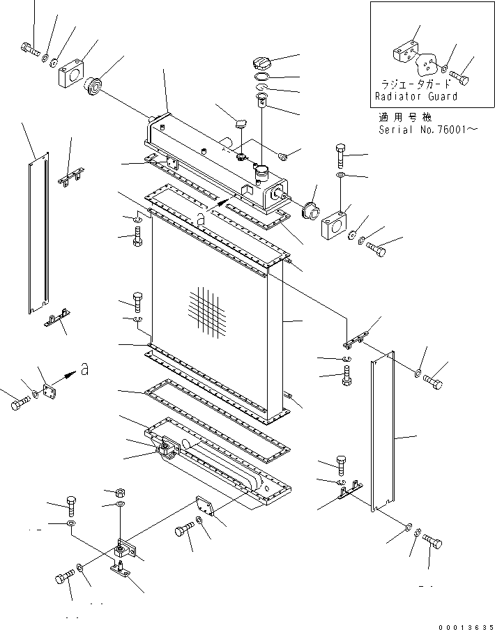 10. RADIATOR [M2110-01A0] - Komatsu part D155AX-5 S/N 70001-UP [d155ax2c]