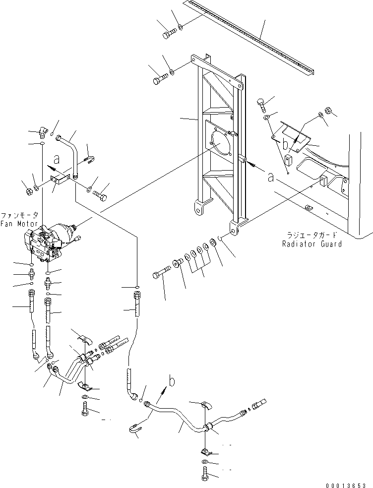 80. FAN PIPING(#76001-) [M2110-03A0] - Komatsu part D155AX-5 S/N 70001-UP [d155ax2c]