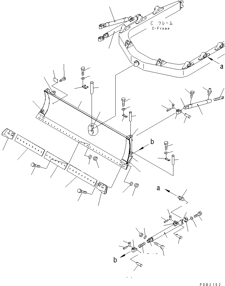 160. ANGLE BLADE [T2120-01A1] - Komatsu part D155AX-5 S/N 70001-UP [d155ax2c]