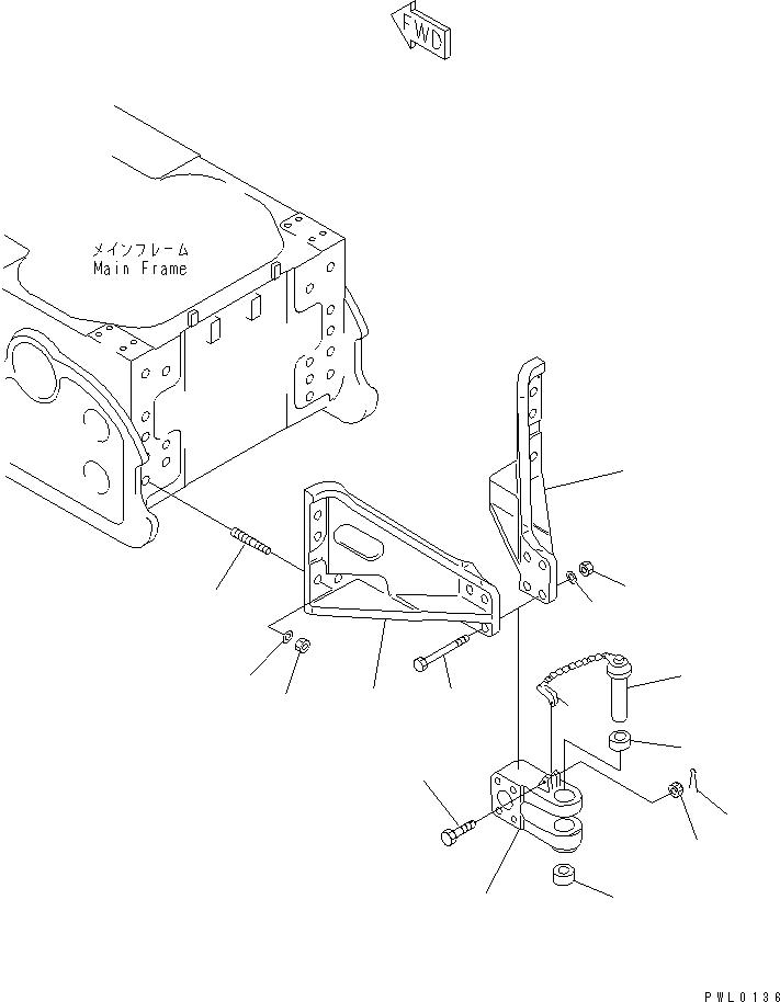 570. DRAWBAR [T2810-01A0] - Komatsu part D155AX-5 S/N 70001-UP [d155ax2c]