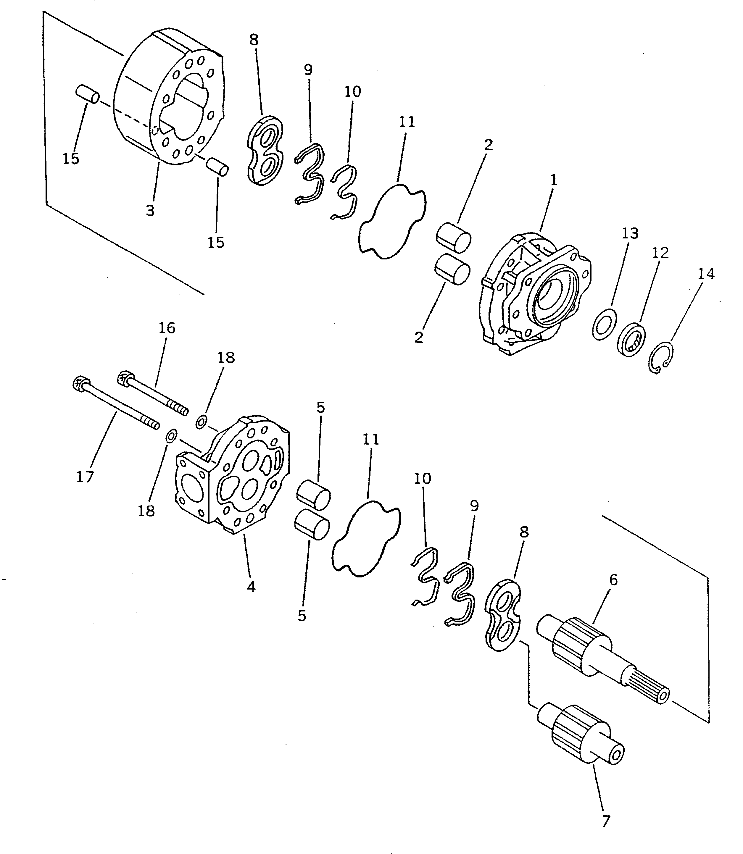 290. HYDRAULIC PUMP (FOR SCRAPER)(#75040-) [Y1600-81A1] - Komatsu part D155AX-5 S/N 70001-UP [d155ax2c]
