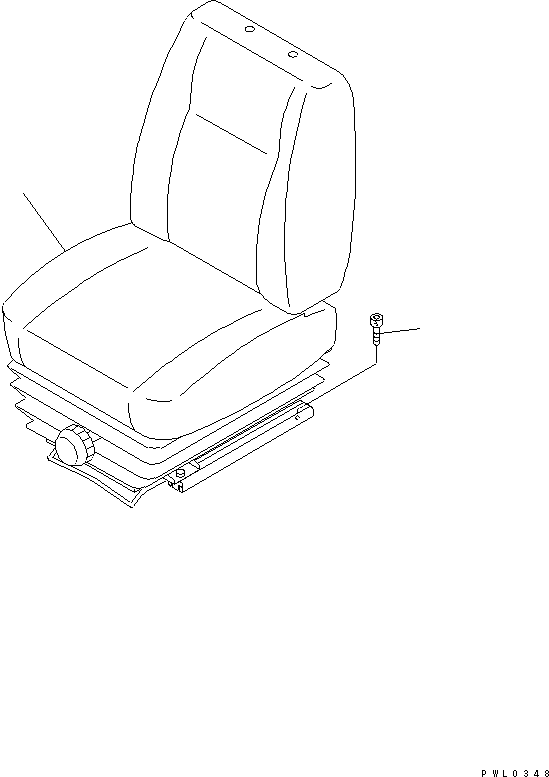 10. OPERATOR'S SEAT [K0110-01A0] - Komatsu part D155C-1D S/N 31416-UP (S6D155-4 Eng. Installed (-50cent. Spec.)) [d155c-2c]