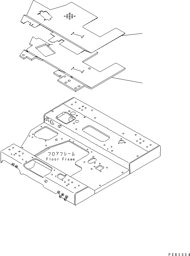 100. FLOOR MAT [K0310-01A0] - Komatsu part D155C-1D S/N 31416-UP (S6D155-4 Eng. Installed (-50cent. Spec.)) [d155c-2c]