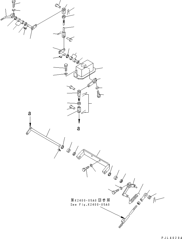 310. PARKING BRAKE LEVER [K2110-07A0] - Komatsu part D155C-1D S/N 31416-UP (S6D155-4 Eng. Installed (-50cent. Spec.)) [d155c-2c]