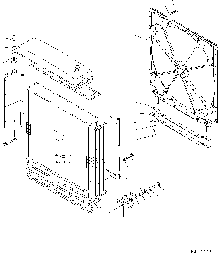 20. RADIATOR FAN GUARD [M2110-02A0] - Komatsu part D155C-1D S/N 31416-UP (S6D155-4 Eng. Installed (-50cent. Spec.)) [d155c-2c]