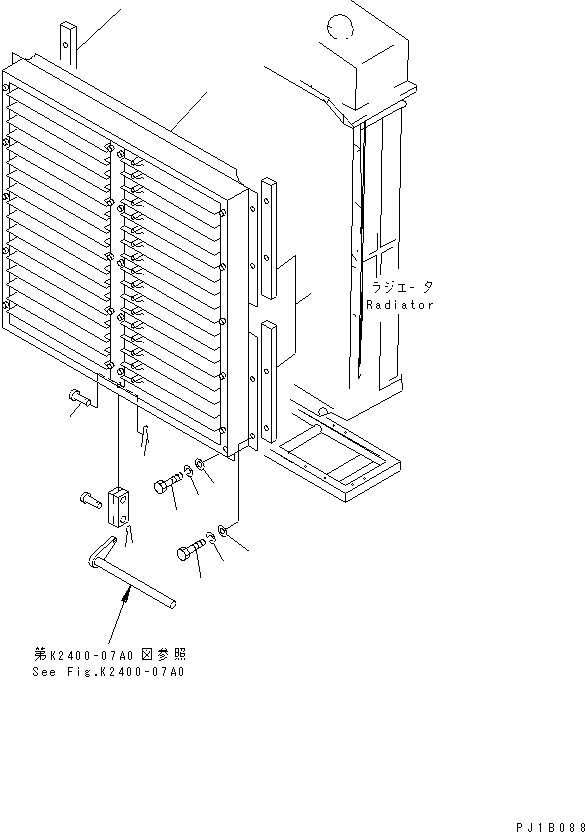 30. RADIATOR SHUTTER [M2110-03A0] - Komatsu part D155C-1D S/N 31416-UP (S6D155-4 Eng. Installed (-50cent. Spec.)) [d155c-2c]