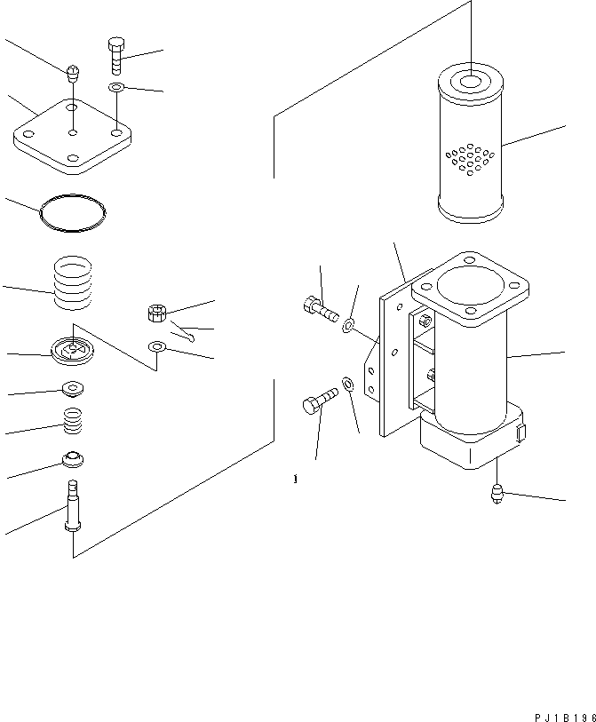710. TRANSMISSION OIL FILTER [F2710-01A0] - Komatsu part D155C-1 S/N 15686-UP (SA6D140-2 Eng. Installed) [d155c-3c]