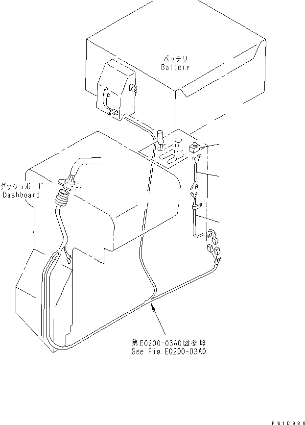 610. HORN SWITCH [K2110-15A0] - Komatsu part D155C-1 S/N 15686-UP (SA6D140-2 Eng. Installed) [d155c-3c]