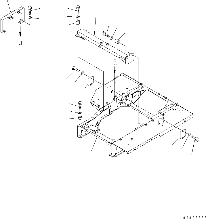 290. FENDER (FOR 140 ENGINE)(#31586-) [M2210-01A1] - Komatsu part D155C-1 S/N 15686-UP (SA6D140-2 Eng. Installed) [d155c-3c]