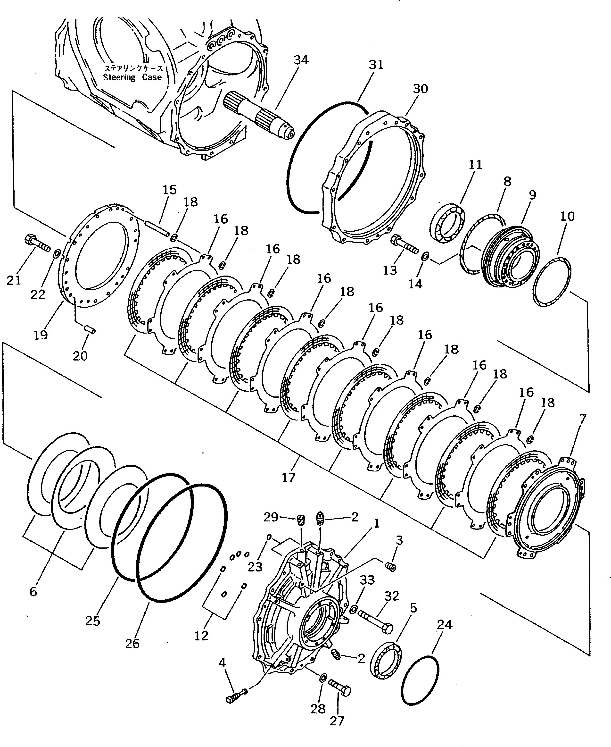 D275A-1C @@18076@ TEERING CLUTCH AND BRAKE (1/2) (COLD WEATHER (B) SPEC.)