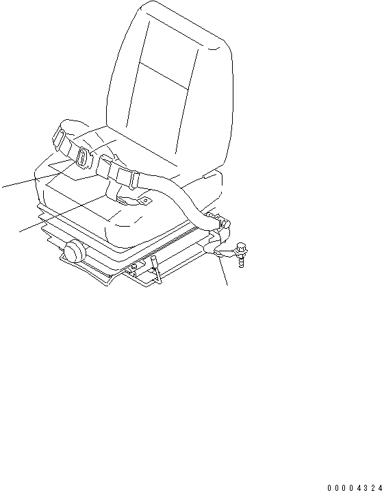 70. SEAT BELT (78MM) [K0160-01A1] - Komatsu part D275A-2 S/N 10001-UP (-50cent. Spec.) [d275a-1c]