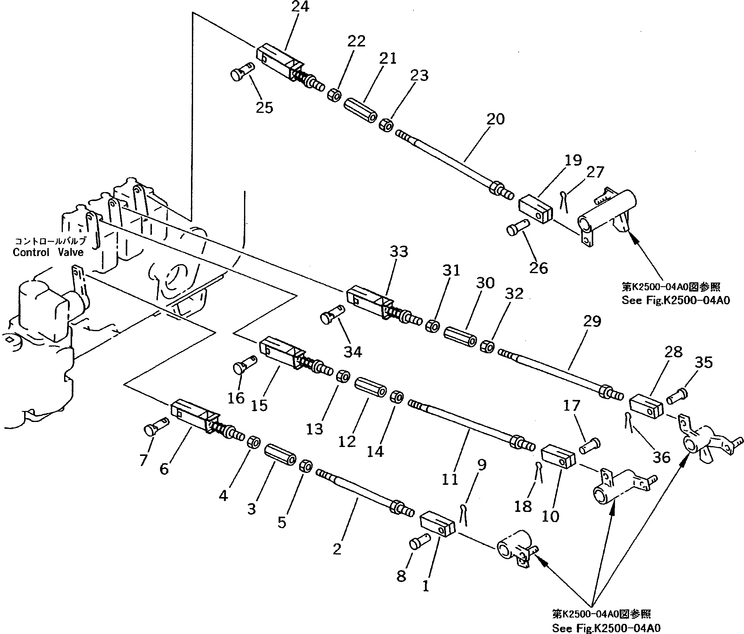 D275A-1C @@18219@ LADE AND RIPPER CONTROL LINKAGE (2/2)