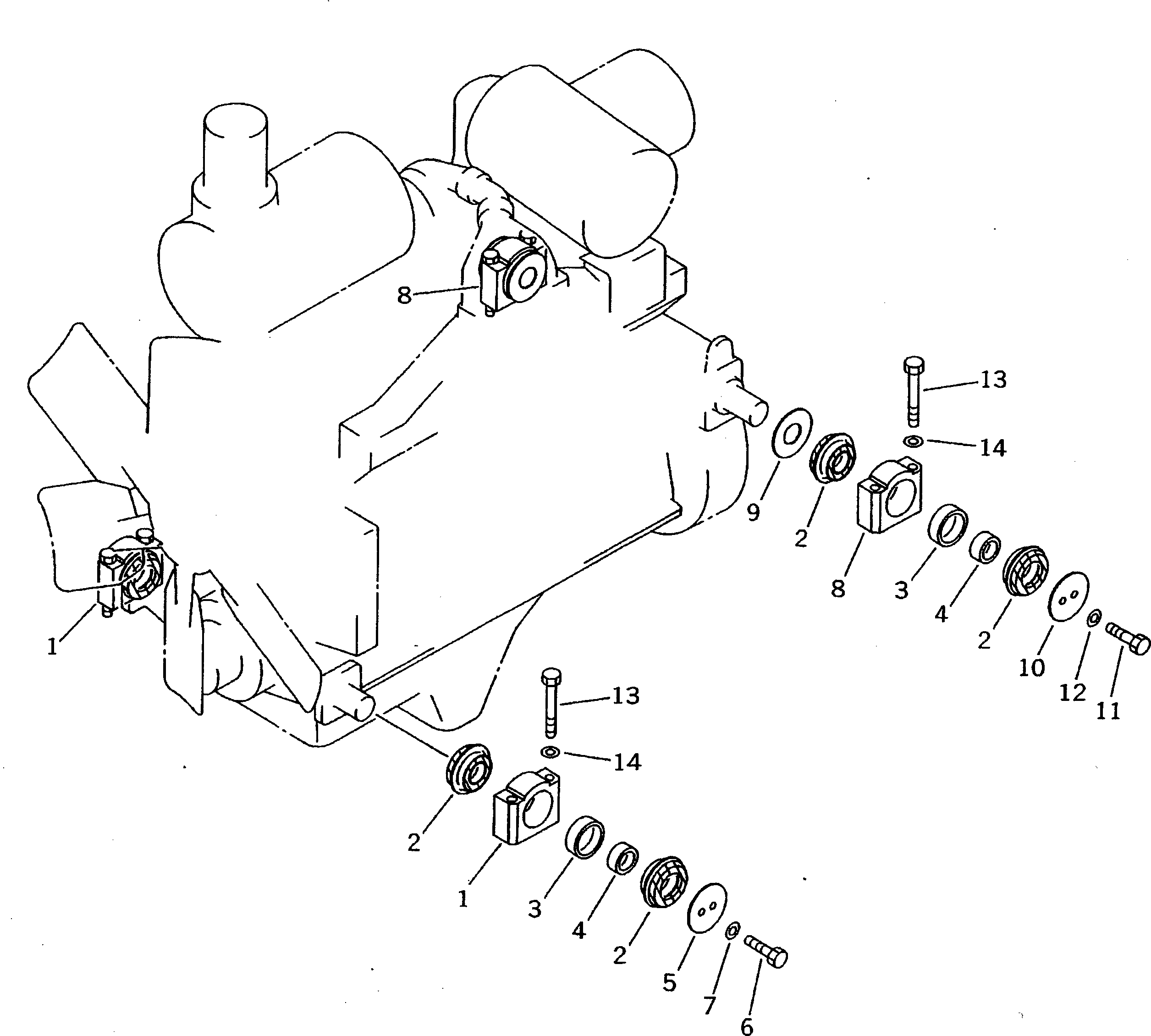 10. ENGINE MOUNT [B0100-01A0] - Komatsu part D275A-2 S/N 10001-UP [d275a-2c]