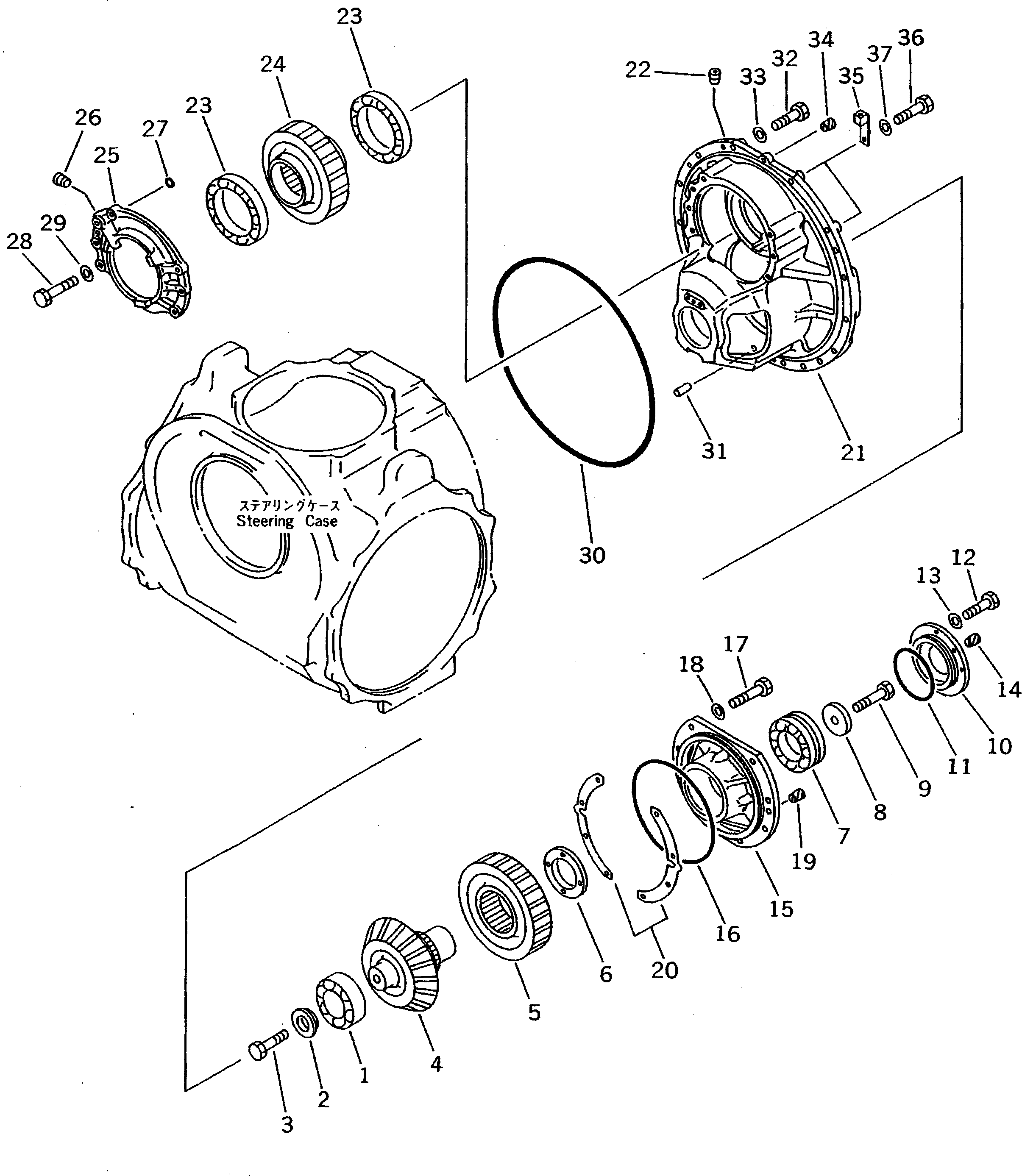 30. TRANSFER AND PINION [F2300-02A0] - Komatsu part D275A-2 S/N 10001-UP [d275a-2c]