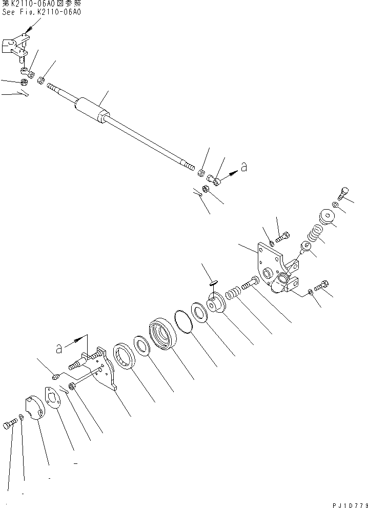 860. STEERING CLUTCH LINKAGE [K2110-07A0] - Komatsu part D275A-2 S/N 10001-UP [d275a-2c]