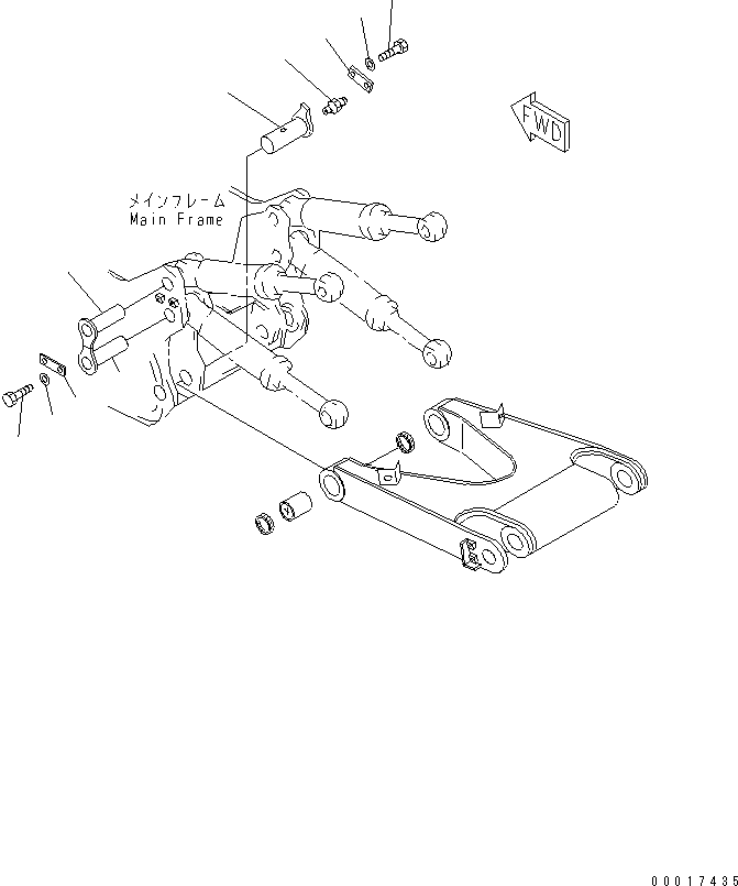 320. RIPPER MOUNT PIN [T2410-01A2] - Komatsu part D275A-2 S/N 10001-UP [d275a-2c]