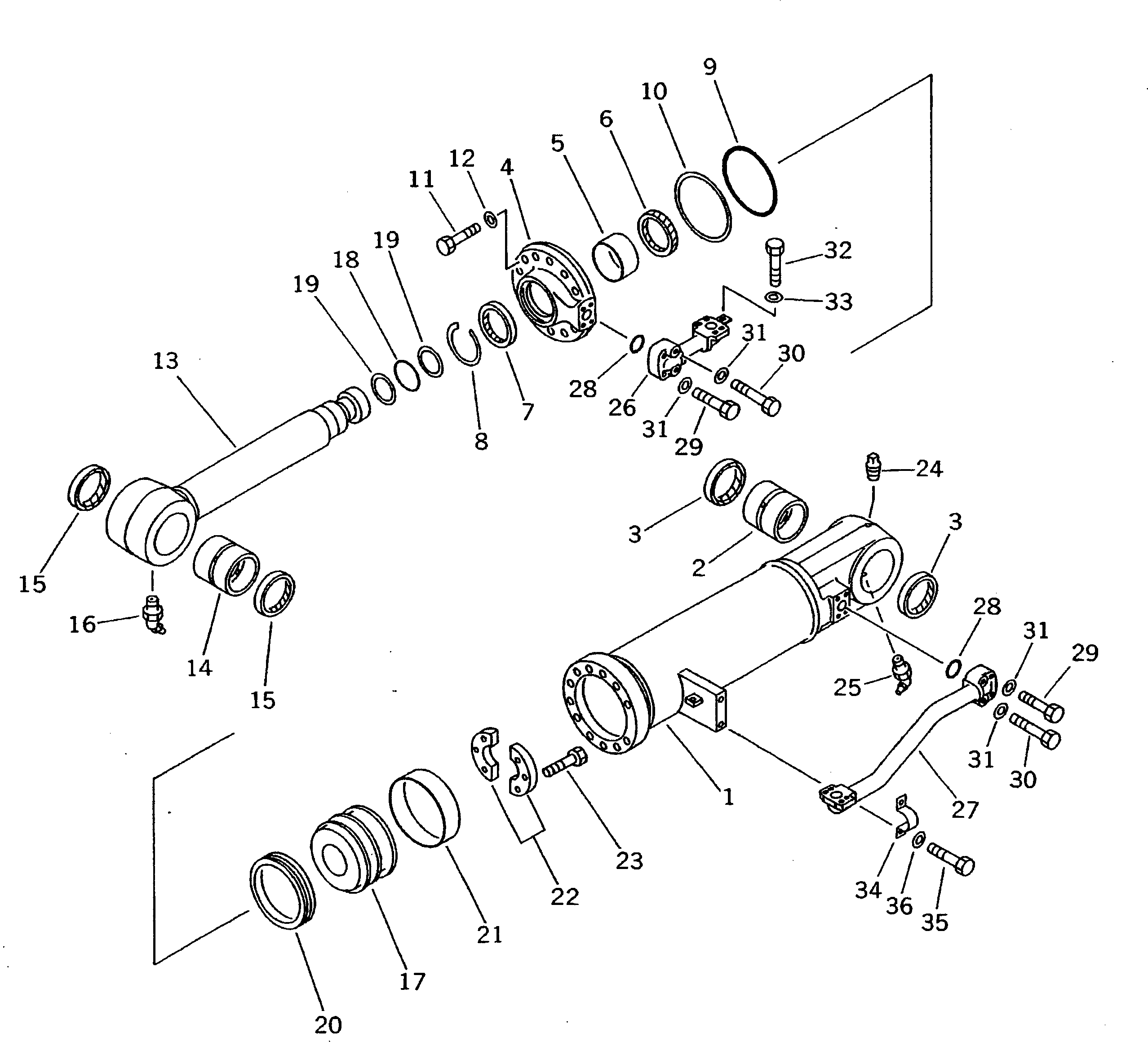130. RIPPER TILT CYLINDER (INNER PARTS) [Y1621-11A0] - Komatsu part D275A-2 S/N 10001-UP [d275a-2c]