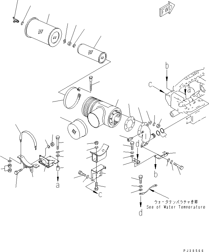 70. AIR CLEANER(#14674-) [A1410-A6A2] - Komatsu part D275A-2 S/N 10001-UP [d275a-2c]