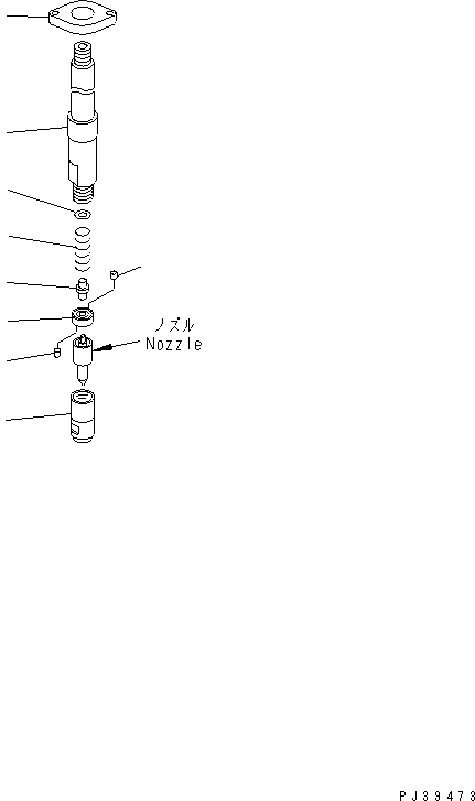 800. NOZZLE HOLDER (INNER PARTS)(#14674-) [A4210-B6A2] - Komatsu part D275A-2 S/N 10001-UP [d275a-2c]