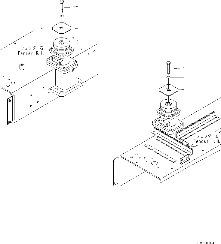 770. FLOOR MOUNT (FRONT) [K2140-01A0] - Komatsu part D275A-5D S/N 25001-UP (-50cent. Spec.) [d275a-3c]