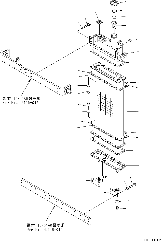 30. DUAL RADIATOR [M2110-02A0] - Komatsu part D275A-5D S/N 25001-UP (-50cent. Spec.) [d275a-3c]