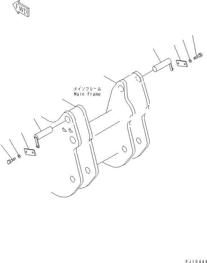 20. HANG PIN (FOR SHIPPING) [W9970-01A0] - Komatsu part D275A-5D S/N 25001-UP (-50cent. Spec.) [d275a-3c]