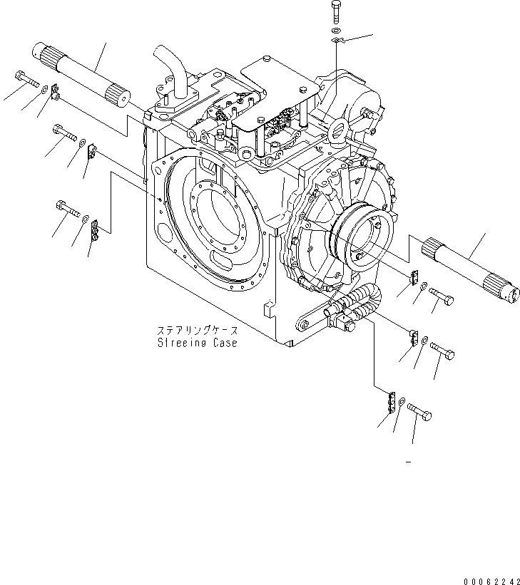 D275A-4C 00062242 EATER RELATED AND STEERING MAIN SHAFT(#35001-)
