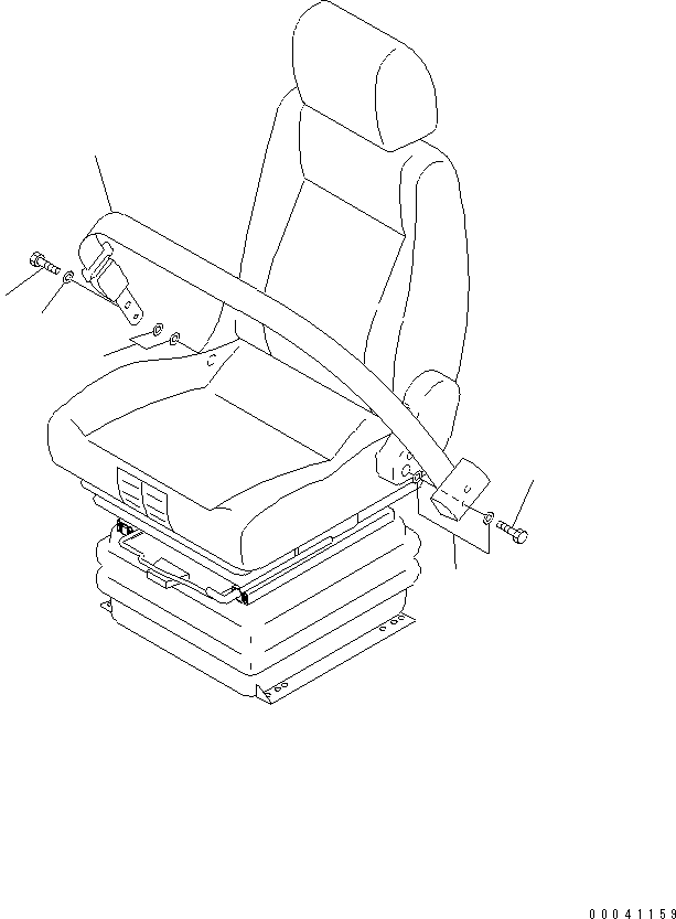 90. SEAT BELT (FOR AIR SUSPENSION WITH TILT) (50MM)(#35001-) [K0160-01C0] - Komatsu part D275A-5R S/N 35001-35020 (W/O EGR) [d275a-4c]