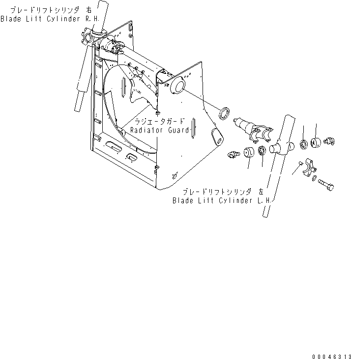 D275A-4C 00046313 IFT CYLINDER SUPPORT(#35001-)