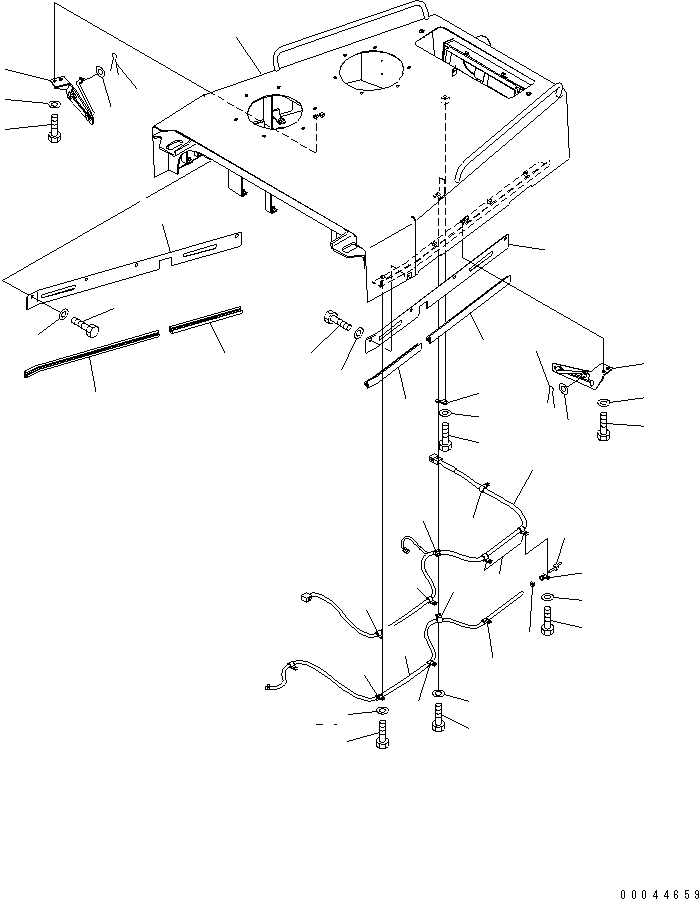 290. ENGINE HOOD AND SIDE COVER (HOOD CLOSE)(#35001-) [M2140-01C1] - Komatsu part D275A-5R S/N 35001-35020 (W/O EGR) [d275a-4c]