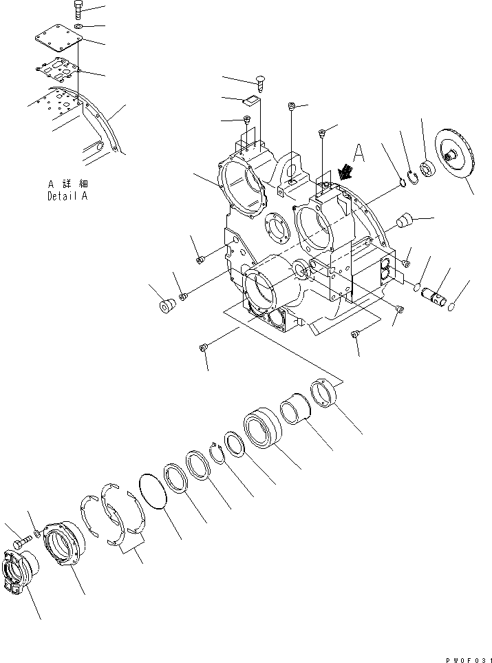 170. TORQUE CONVERTER (REAR HOUSING AND SCAVENGING PUMP GEAR) [F2310-53A0] - Komatsu part D275A-5 S/N 25001-UP [d275a-5c]