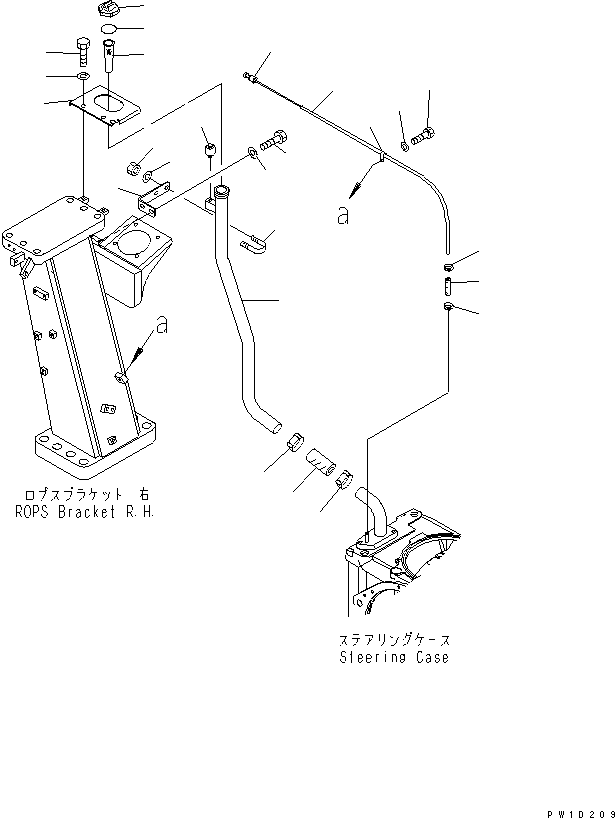 40. POWER TRAIN GAUGE PIPING [J2112-01A0] - Komatsu part D275A-5 S/N 25001-UP [d275a-5c]