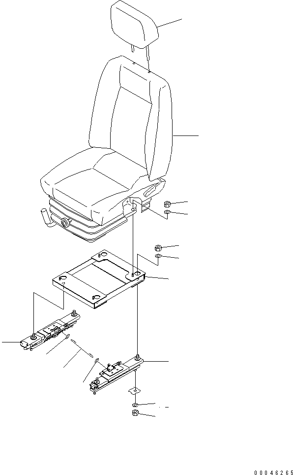 D275A-5C 00046265 PERATOR'S SEAT (FABRIC HIGHT BACK SEAT) (WITH HEAD REST)