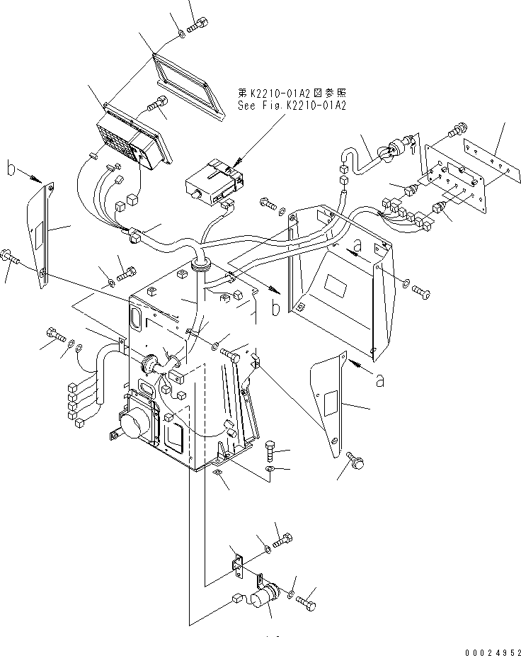 910. DASHBOARD PANEL [K2210-03A0] - Komatsu part D275A-5 S/N 25001-UP [d275a-5c]