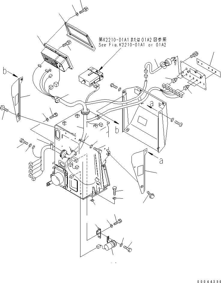 950. DASHBOARD PANEL (WITH SHOE SLIP CONTROL) [K2210-03B7] - Komatsu part D275A-5 S/N 25001-UP [d275a-5c]
