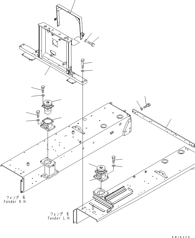 430. FLOOR MOUNT AND HOOD MOUNT [M2210-03A0] - Komatsu part D275A-5 S/N 25001-UP [d275a-5c]