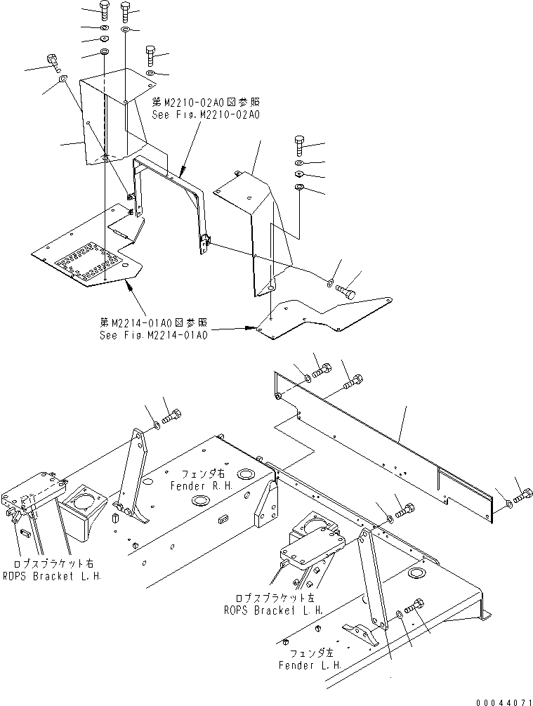710. FENDER RELATED PARTS [M2214-04A0] - Komatsu part D275A-5 S/N 25001-UP [d275a-5c]