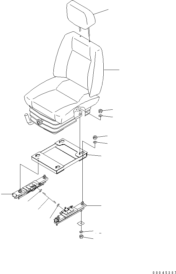 50. OPERATOR'S SEAT (FABRIC SEAT) (WITH HEAD REST)(#30001-) [K0110-01C5] - Komatsu part D275AX-5E0 S/N 30001-30209 (ecot3) [d275ax0c]