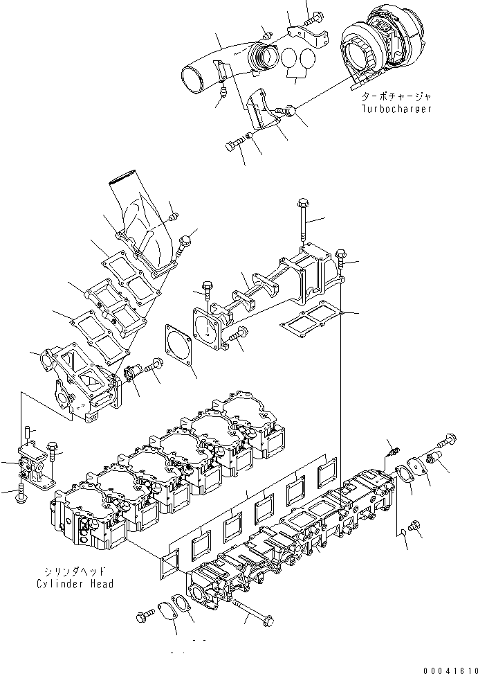 SAA6D2SC 00041610 IR INTAKE MANIFOLD AND CONNECTION(#530087-)