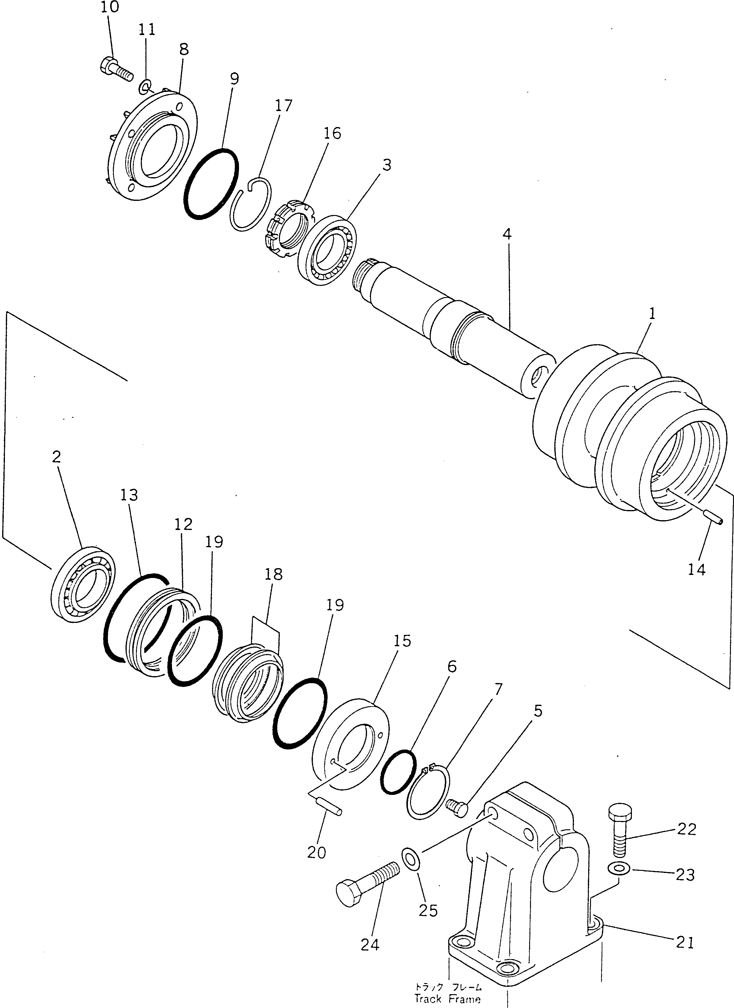 70. CARRIER ROLLER [3301] - Komatsu part D355A-5 S/N 12622-UP [d355a-5c]