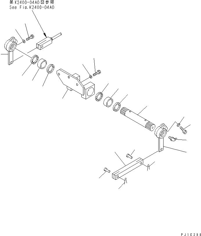 920. STEERING CONTROL LEVER LINKAGE [K2110-24A3] - Komatsu part D355C-3 S/N 14263-UP (SA6D140-2 Eng. Installed (-50cent. Spec.)) [d355c-0c]