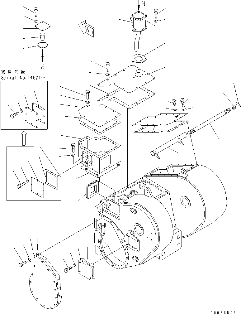 620. TOWING WINCH CASE (2/2) [T2510-07A1] - Komatsu part D355C-3 S/N 14263-UP (SA6D140-2 Eng. Installed (-50cent. Spec.)) [d355c-0c]