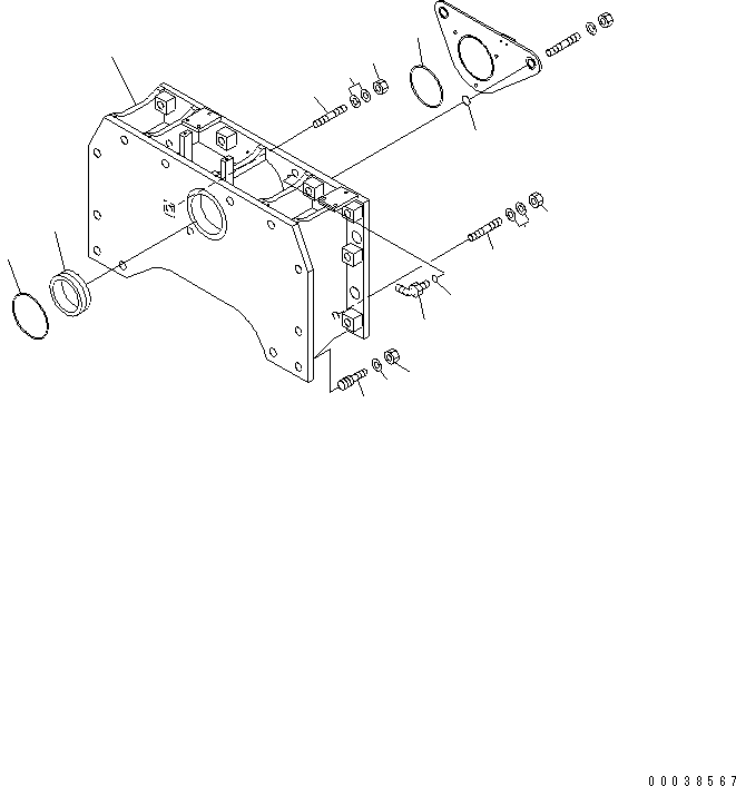 D355C-0C 00038567 OWING WINCH MOUNTING