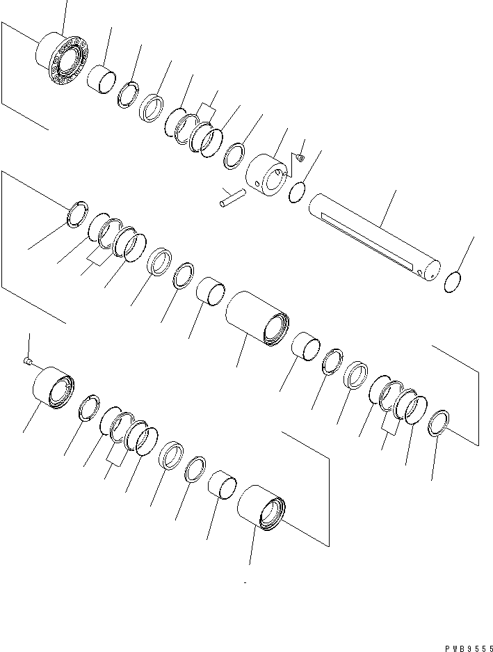 40. PIN (7 TRACK ROLLER)(#17501-) [R0200-04A1] - Komatsu part D375A-3A S/N 17001-UP (7 Track Roller) [d375a-0c]